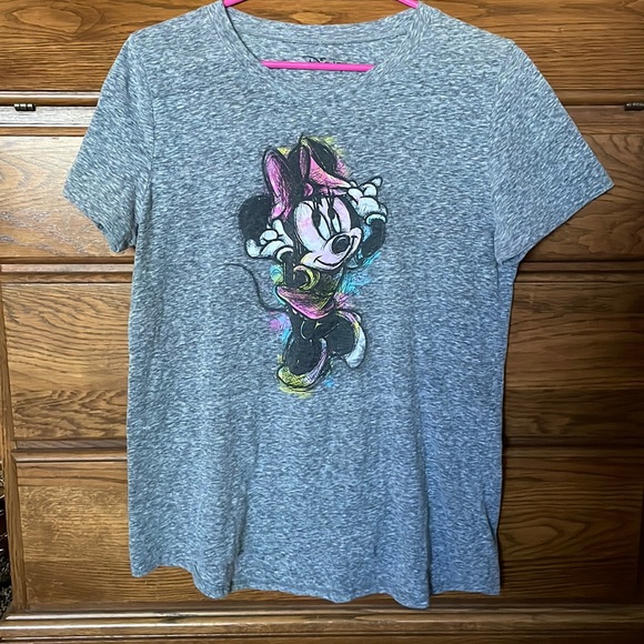 Disney Minnie Mouse Gray shirt size XL - Picture 1 of 4